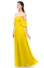 ColsBM Arden Yellow Bridesmaid Dresses Ruching Floor Length A-line Off The Shoulder Backless Cute