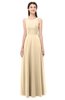 ColsBM Indigo Apricot Gelato Bridesmaid Dresses Sleeveless Bateau Lace Simple Floor Length Half Backless