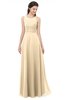 ColsBM Indigo Apricot Gelato Bridesmaid Dresses Sleeveless Bateau Lace Simple Floor Length Half Backless