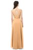 ColsBM Indigo Apricot Bridesmaid Dresses Sleeveless Bateau Lace Simple Floor Length Half Backless