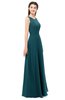 ColsBM Indigo Blue Green Bridesmaid Dresses Sleeveless Bateau Lace Simple Floor Length Half Backless