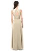 ColsBM Indigo Champagne Bridesmaid Dresses Sleeveless Bateau Lace Simple Floor Length Half Backless