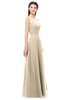 ColsBM Indigo Champagne Bridesmaid Dresses Sleeveless Bateau Lace Simple Floor Length Half Backless