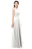 ColsBM Indigo Cloud White Bridesmaid Dresses Sleeveless Bateau Lace Simple Floor Length Half Backless