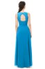 ColsBM Indigo Cornflower Blue Bridesmaid Dresses Sleeveless Bateau Lace Simple Floor Length Half Backless