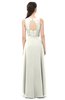ColsBM Indigo Cream Bridesmaid Dresses Sleeveless Bateau Lace Simple Floor Length Half Backless