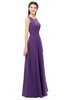 ColsBM Indigo Dark Purple Bridesmaid Dresses Sleeveless Bateau Lace Simple Floor Length Half Backless