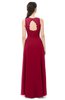 ColsBM Indigo Dark Red Bridesmaid Dresses Sleeveless Bateau Lace Simple Floor Length Half Backless