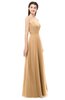 ColsBM Indigo Desert Mist Bridesmaid Dresses Sleeveless Bateau Lace Simple Floor Length Half Backless