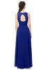 ColsBM Indigo Electric Blue Bridesmaid Dresses Sleeveless Bateau Lace Simple Floor Length Half Backless