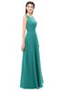 ColsBM Indigo Emerald Green Bridesmaid Dresses Sleeveless Bateau Lace Simple Floor Length Half Backless