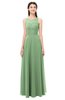 ColsBM Indigo Fair Green Bridesmaid Dresses Sleeveless Bateau Lace Simple Floor Length Half Backless