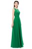 ColsBM Indigo Green Bridesmaid Dresses Sleeveless Bateau Lace Simple Floor Length Half Backless