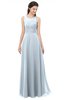 ColsBM Indigo Illusion Blue Bridesmaid Dresses Sleeveless Bateau Lace Simple Floor Length Half Backless