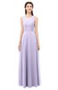 ColsBM Indigo Light Purple Bridesmaid Dresses Sleeveless Bateau Lace Simple Floor Length Half Backless