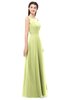 ColsBM Indigo Lime Green Bridesmaid Dresses Sleeveless Bateau Lace Simple Floor Length Half Backless
