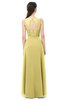 ColsBM Indigo Misted Yellow Bridesmaid Dresses Sleeveless Bateau Lace Simple Floor Length Half Backless