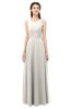 ColsBM Indigo Off White Bridesmaid Dresses Sleeveless Bateau Lace Simple Floor Length Half Backless