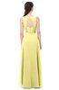 ColsBM Indigo Pastel Yellow Bridesmaid Dresses Sleeveless Bateau Lace Simple Floor Length Half Backless