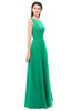 ColsBM Indigo Pepper Green Bridesmaid Dresses Sleeveless Bateau Lace Simple Floor Length Half Backless
