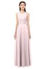 ColsBM Indigo Petal Pink Bridesmaid Dresses Sleeveless Bateau Lace Simple Floor Length Half Backless