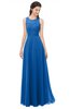 ColsBM Indigo Royal Blue Bridesmaid Dresses Sleeveless Bateau Lace Simple Floor Length Half Backless
