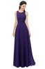 ColsBM Indigo Royal Purple Bridesmaid Dresses Sleeveless Bateau Lace Simple Floor Length Half Backless
