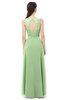 ColsBM Indigo Sage Green Bridesmaid Dresses Sleeveless Bateau Lace Simple Floor Length Half Backless