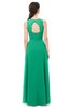 ColsBM Indigo Sea Green Bridesmaid Dresses Sleeveless Bateau Lace Simple Floor Length Half Backless