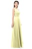 ColsBM Indigo Wax Yellow Bridesmaid Dresses Sleeveless Bateau Lace Simple Floor Length Half Backless