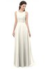 ColsBM Indigo Whisper White Bridesmaid Dresses Sleeveless Bateau Lace Simple Floor Length Half Backless
