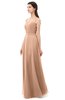 ColsBM Emery Almost Apricot Bridesmaid Dresses Bateau A-line Floor Length Simple Zip up Sash