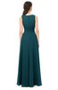 ColsBM Emery Blue Green Bridesmaid Dresses Bateau A-line Floor Length Simple Zip up Sash