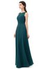 ColsBM Emery Blue Green Bridesmaid Dresses Bateau A-line Floor Length Simple Zip up Sash