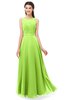 ColsBM Emery Bright Green Bridesmaid Dresses Bateau A-line Floor Length Simple Zip up Sash