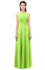 ColsBM Emery Bright Green Bridesmaid Dresses Bateau A-line Floor Length Simple Zip up Sash