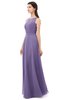 ColsBM Emery Chalk Violet Bridesmaid Dresses Bateau A-line Floor Length Simple Zip up Sash