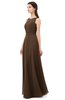 ColsBM Emery Chocolate Brown Bridesmaid Dresses Bateau A-line Floor Length Simple Zip up Sash