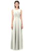 ColsBM Emery Cream Bridesmaid Dresses Bateau A-line Floor Length Simple Zip up Sash