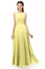 ColsBM Emery Daffodil Bridesmaid Dresses Bateau A-line Floor Length Simple Zip up Sash