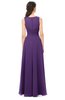 ColsBM Emery Dark Purple Bridesmaid Dresses Bateau A-line Floor Length Simple Zip up Sash
