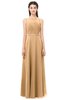 ColsBM Emery Desert Mist Bridesmaid Dresses Bateau A-line Floor Length Simple Zip up Sash