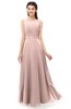 ColsBM Emery Dusty Rose Bridesmaid Dresses Bateau A-line Floor Length Simple Zip up Sash