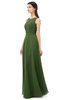 ColsBM Emery Garden Green Bridesmaid Dresses Bateau A-line Floor Length Simple Zip up Sash