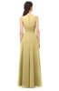 ColsBM Emery Gold Bridesmaid Dresses Bateau A-line Floor Length Simple Zip up Sash
