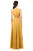 ColsBM Emery Golden Cream Bridesmaid Dresses Bateau A-line Floor Length Simple Zip up Sash