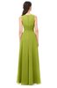 ColsBM Emery Green Oasis Bridesmaid Dresses Bateau A-line Floor Length Simple Zip up Sash