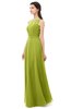ColsBM Emery Green Oasis Bridesmaid Dresses Bateau A-line Floor Length Simple Zip up Sash