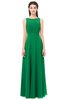 ColsBM Emery Green Bridesmaid Dresses Bateau A-line Floor Length Simple Zip up Sash
