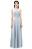 ColsBM Emery Illusion Blue Bridesmaid Dresses Bateau A-line Floor Length Simple Zip up Sash